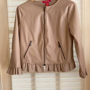 Catherine malandro faux leather jacket